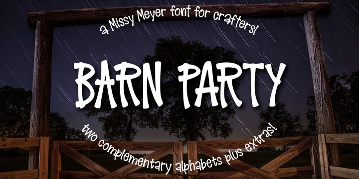 Beispiel einer Barn Party-Schriftart #1